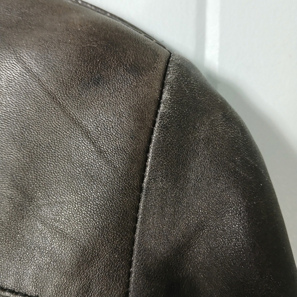 bod & christensen ruffle trimmed leather boho moto jacket - Picture 14 of 15